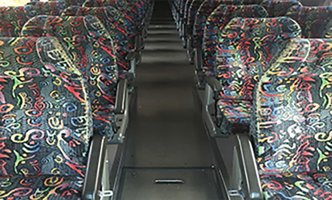 56 passenger bus interior